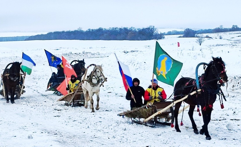 В Альшеевском районе прошли захватывающие зимние конноспортивные скачки