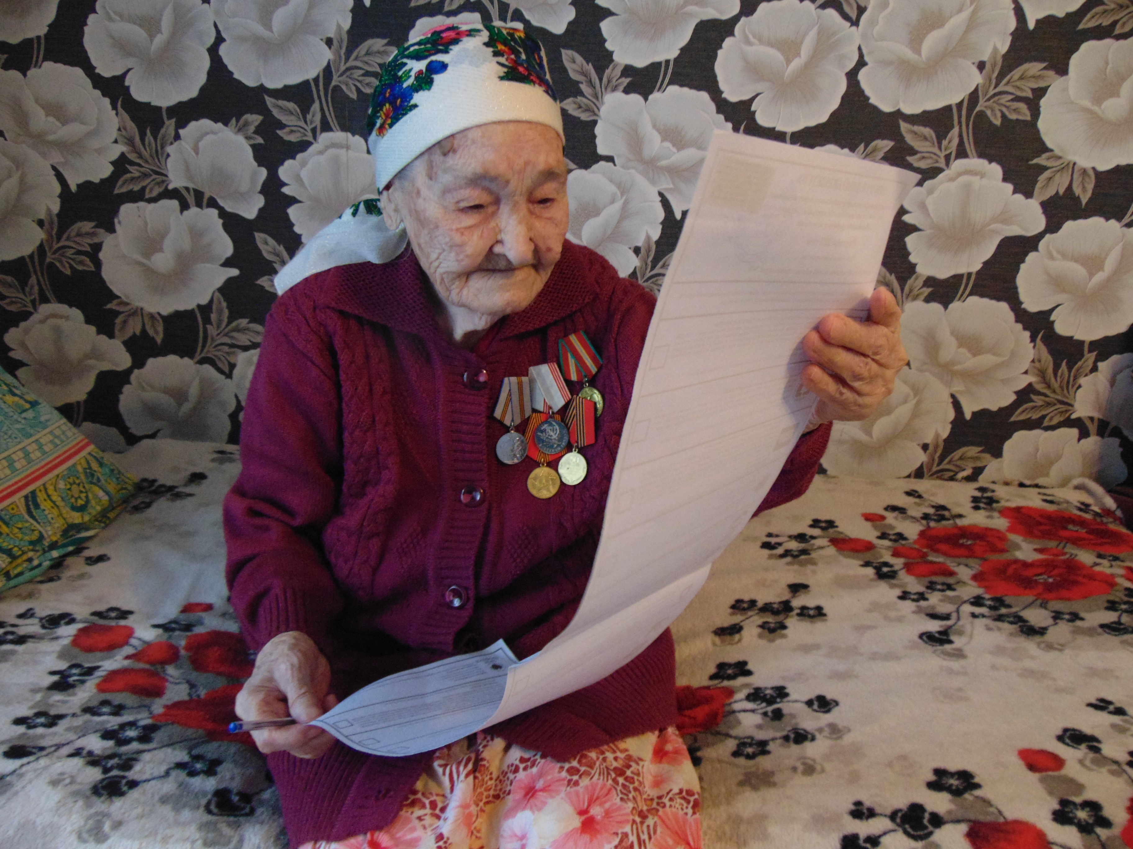 За хорошую жизнь проголосовала 97-летняя труженица тыла из села Шафраново Альшеевского района