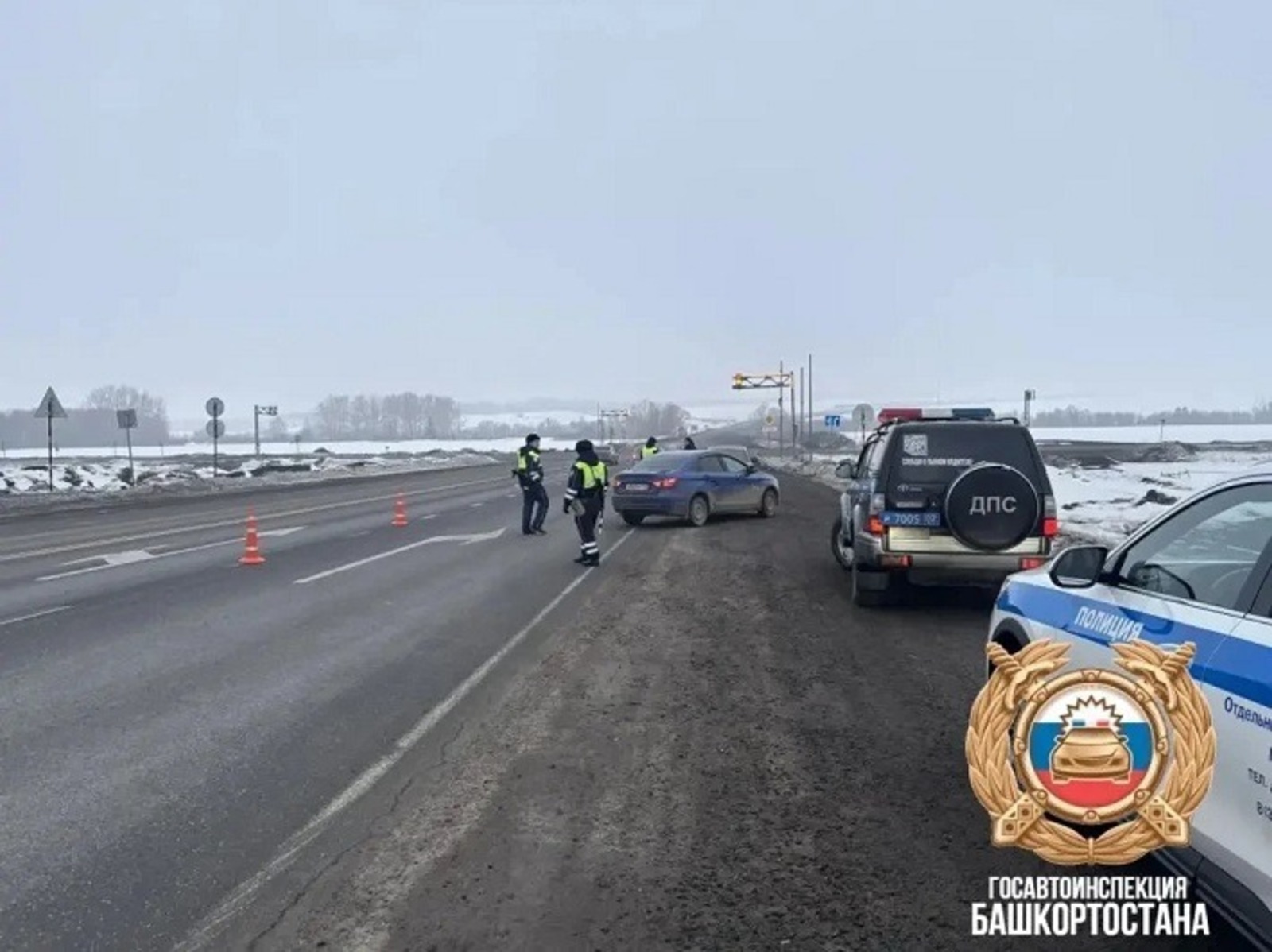 Массовые проверки водителей проходят на трассе Уфа — Оренбург