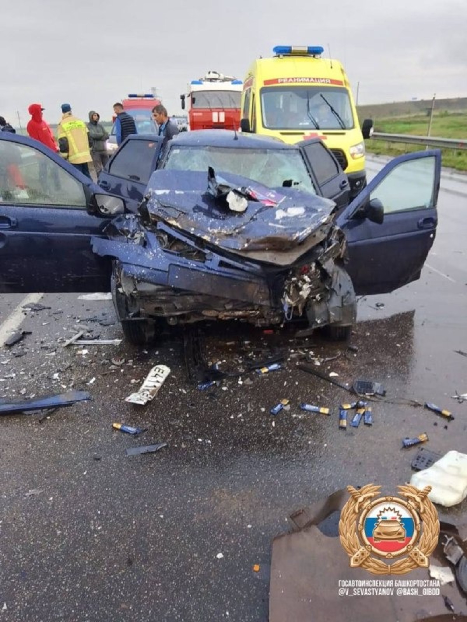 В Башкирии произошло жуткое ДТП с четырьмя  погибшими